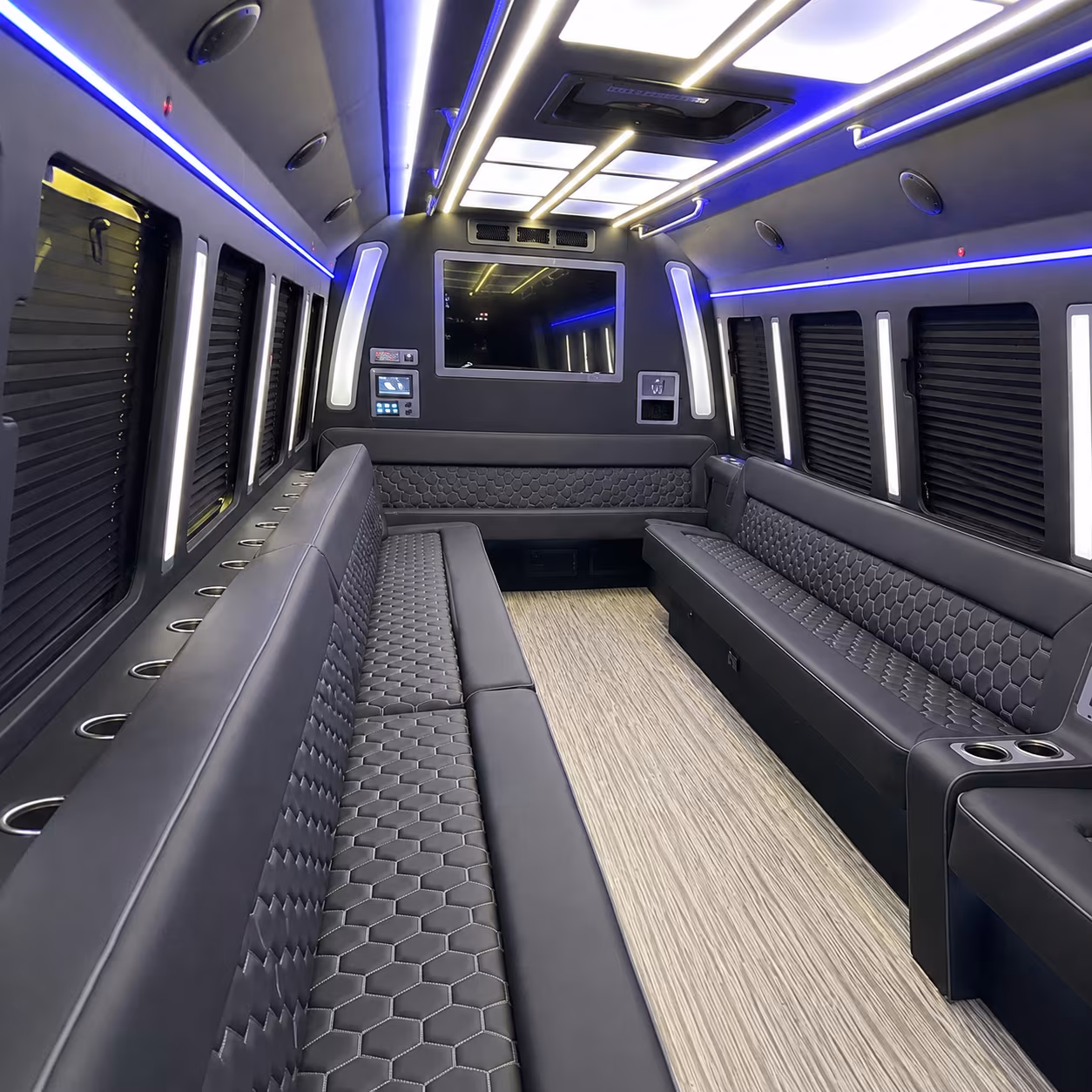 hialeah 40 passenger party bus inside