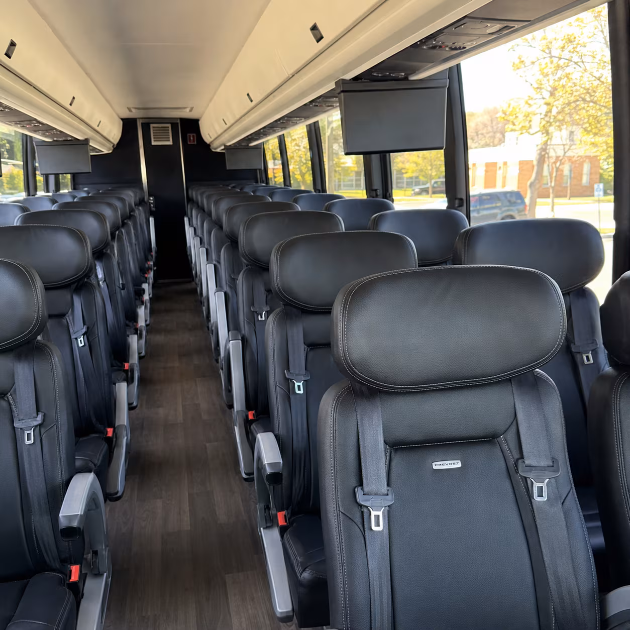 hialeah 45 passenger charter bus inside